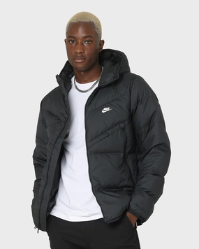 Nike Hooded Puffer Jacket Black Notebook