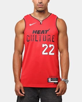 Nike Jimmy Butler Miami Heat #22 City Edition 2024/25 Nike Dri-Fit NBA Swingman Jersey University Red UV Protection Finish Sustainable production