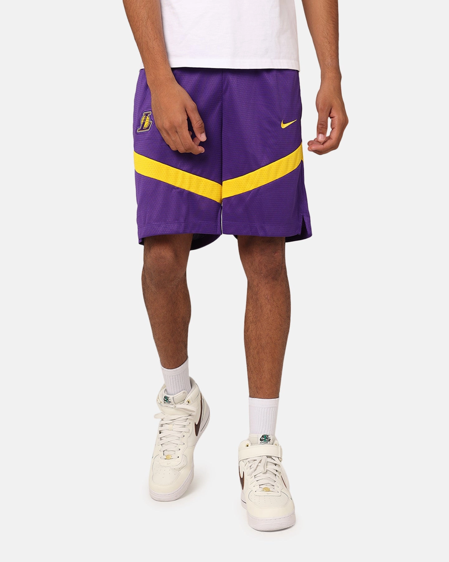 Snag Free Fabric Technology Nike Los Angeles Lakers Dri-FIT Practice Icon  Shorts Field Purple