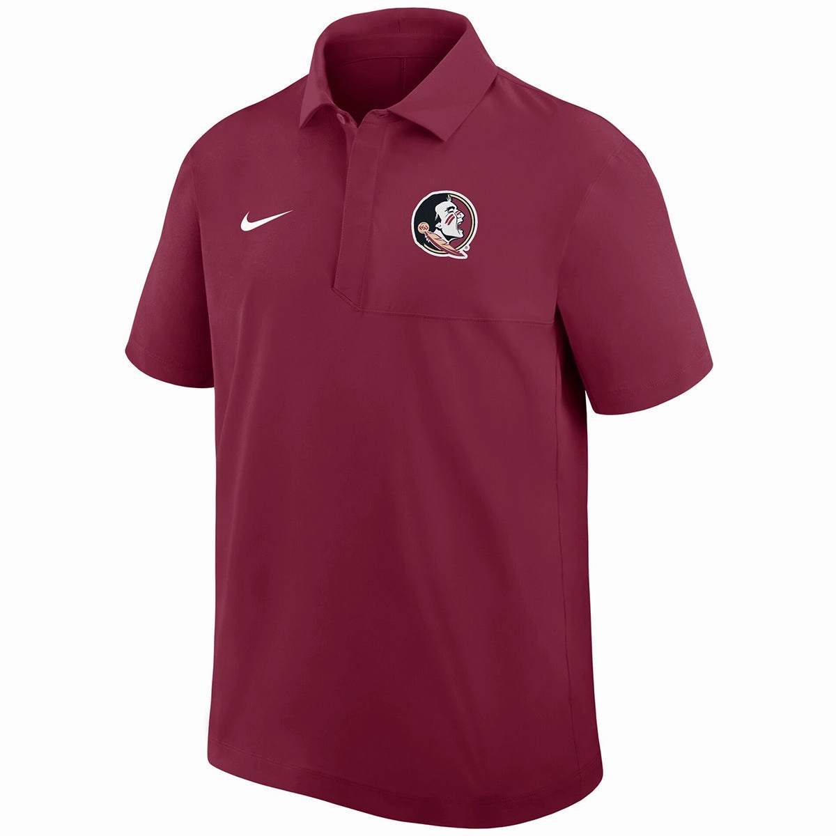 Urban Edge Nike Men's 2025 Seminole Logo Coach's Dri-fit Woven Polo - Garnet