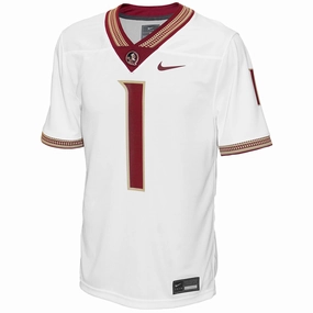 Hidden Pocket Design Nike Men's Florida State Replica Football Jersey - White