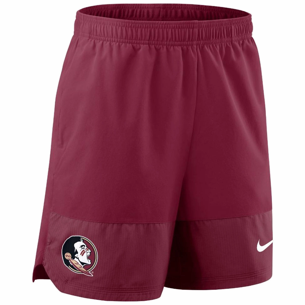 Wide-leg cut Nike Men's Seminole Logo Dri-fit Woven Sideline Short - Garnet