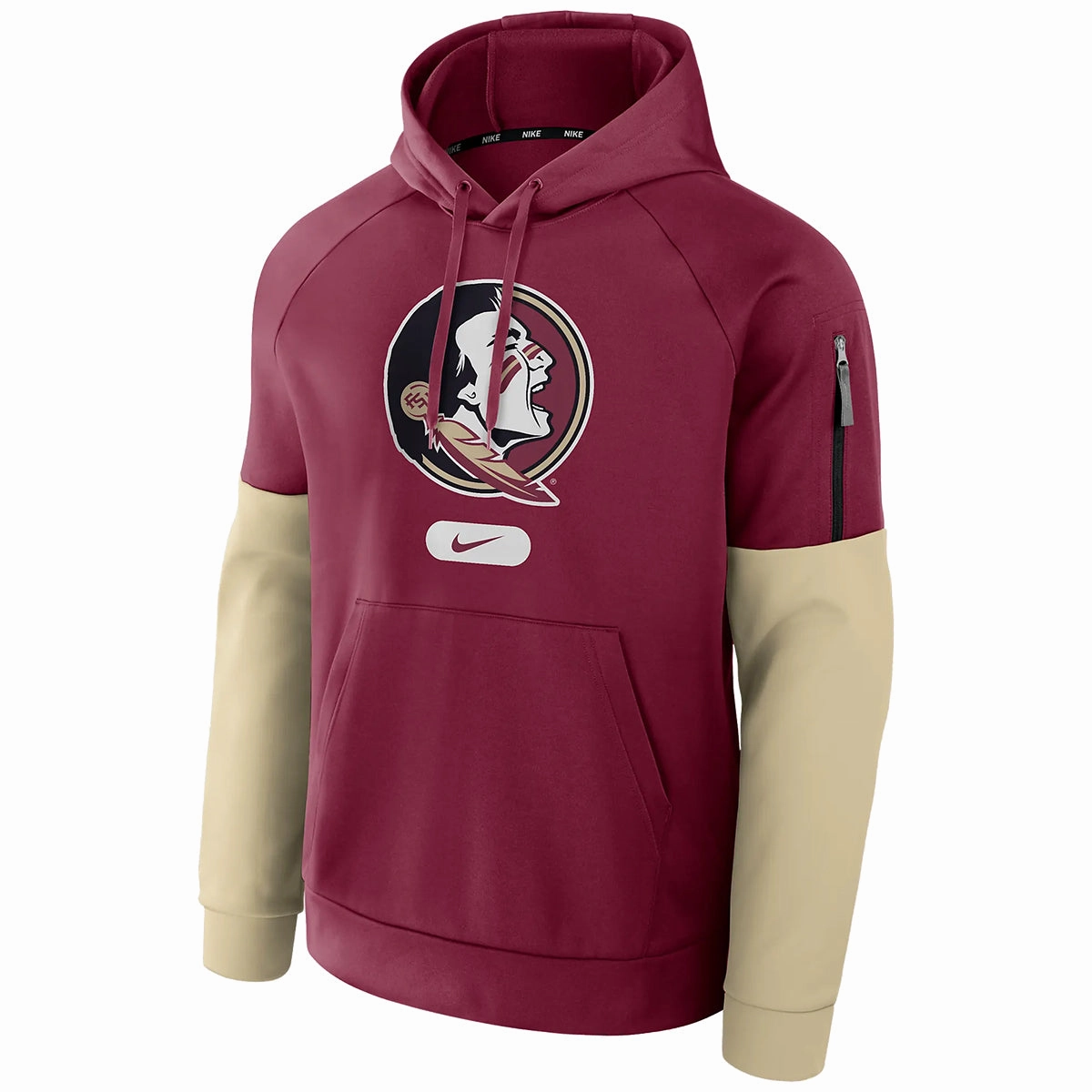 Nike Men's Seminole Logo Fitness Hood - Garnet/Gold Effortless Style