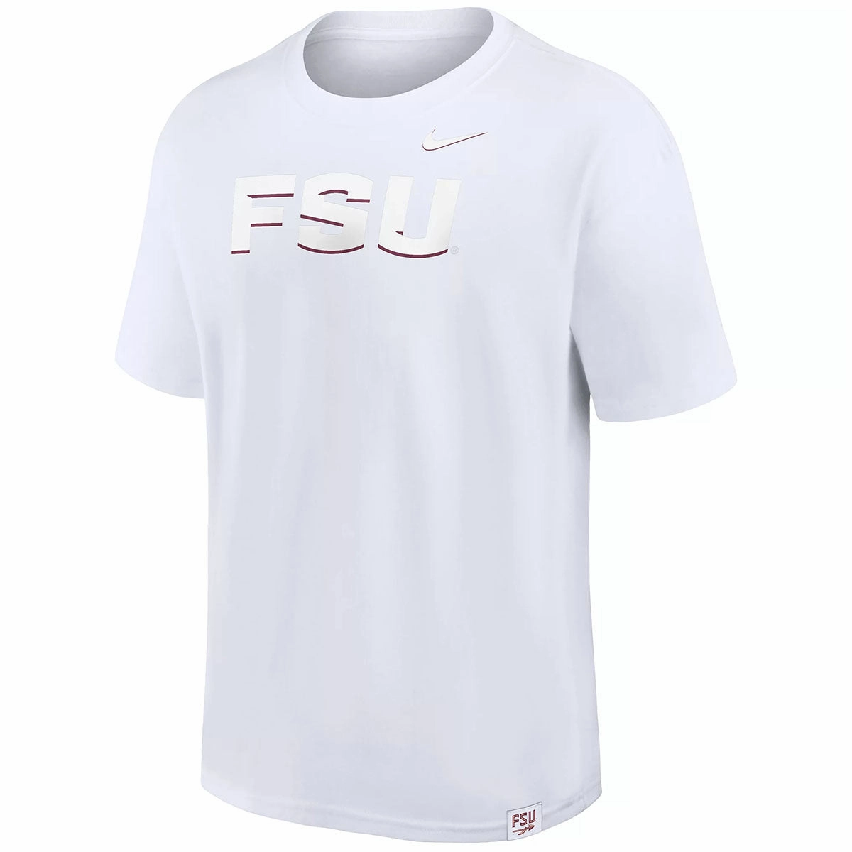 Nike Men's Tonal FSU/Florida State Max 90 Short Sleeve T-shirt - White Anti Static Finish Fur combination