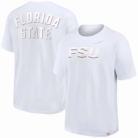 Light and Soft Soft and Light Wear Nike Men's Tonal FSU/Florida State Max 90 Short Sleeve T-shirt - White