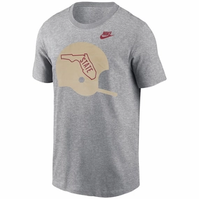 Slim Silhouette Nike Men's Vault Helmet Design Short Sleeve Legacy T-shirt - Dark Grey Heather