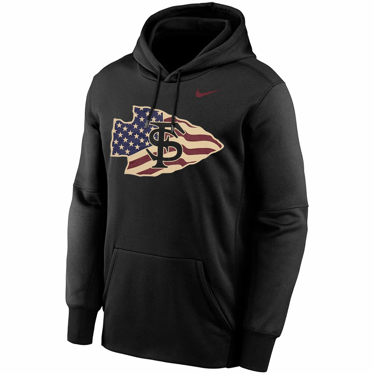 High-Quality Stitching Weekend Outing Nike Men's Veteran's Alliance Arrowhead Performance Hood - Black