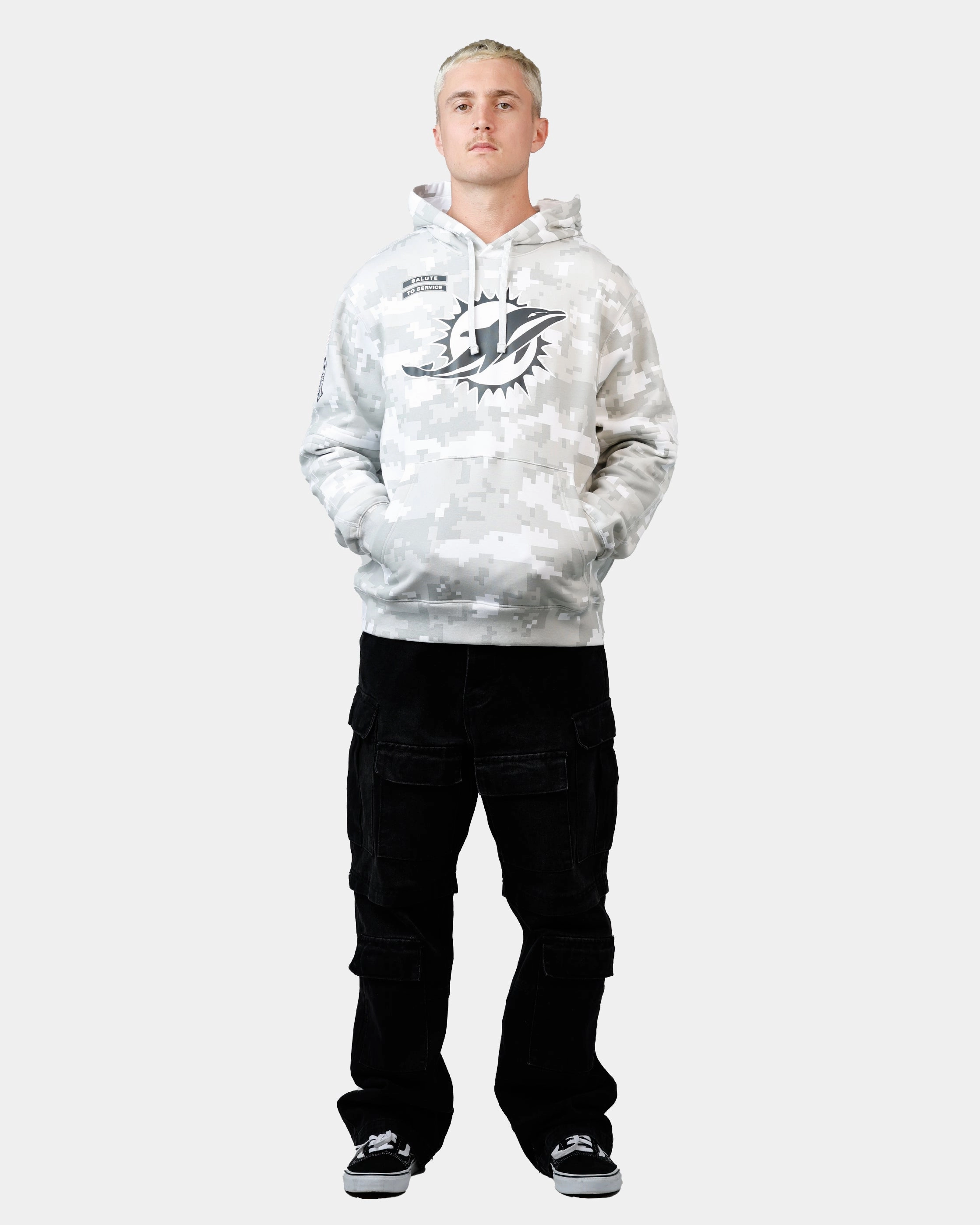 Nike Miami Dolphins Salute to Service Hoodie Camouflage Non Restrictive Mobility