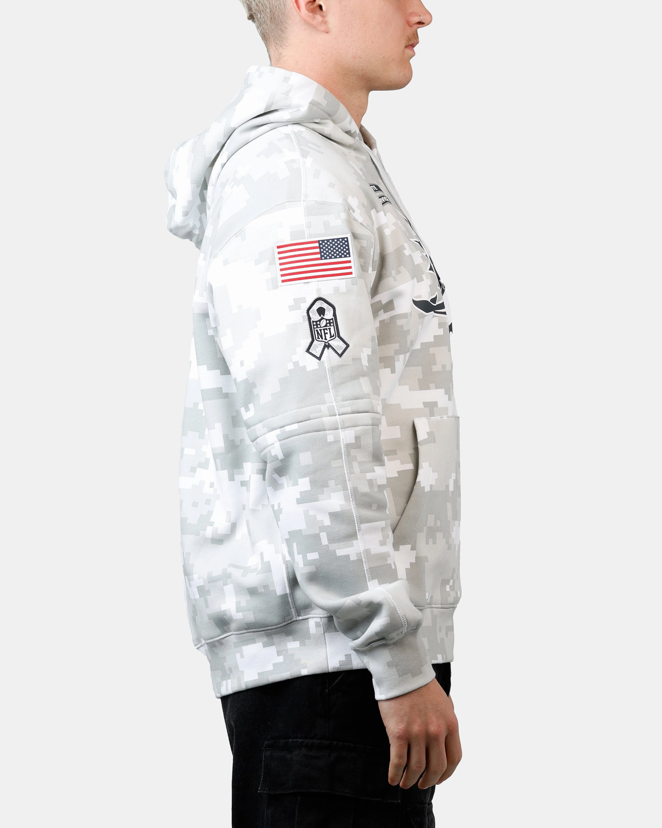 Nike Miami Dolphins Salute to Service Hoodie Camouflage Flexible Shoulder Seams Efficient Protection
