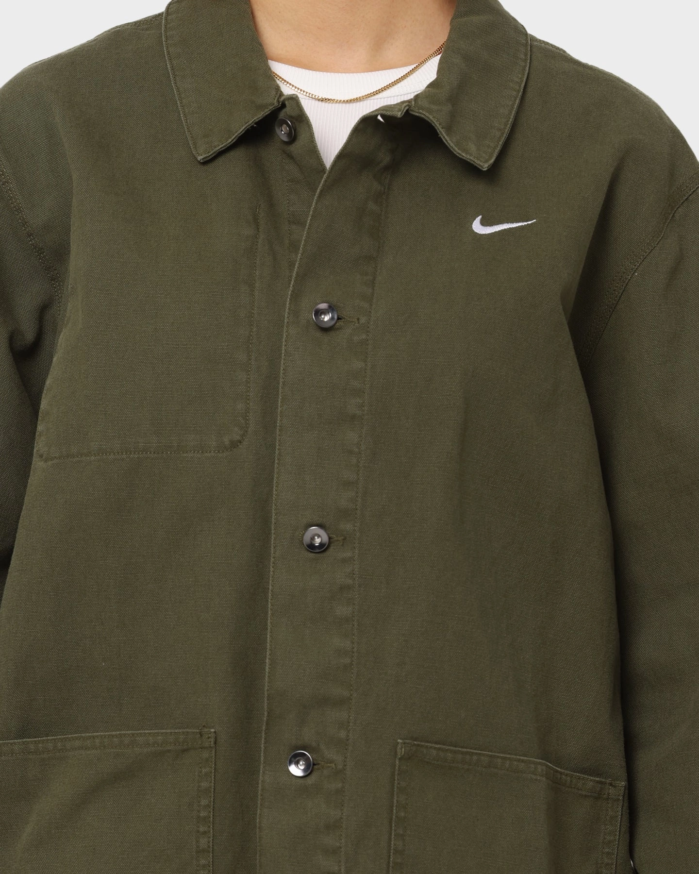 professionals Nike Nike Life Unlined Chore Coat Jacket Rough Green/White