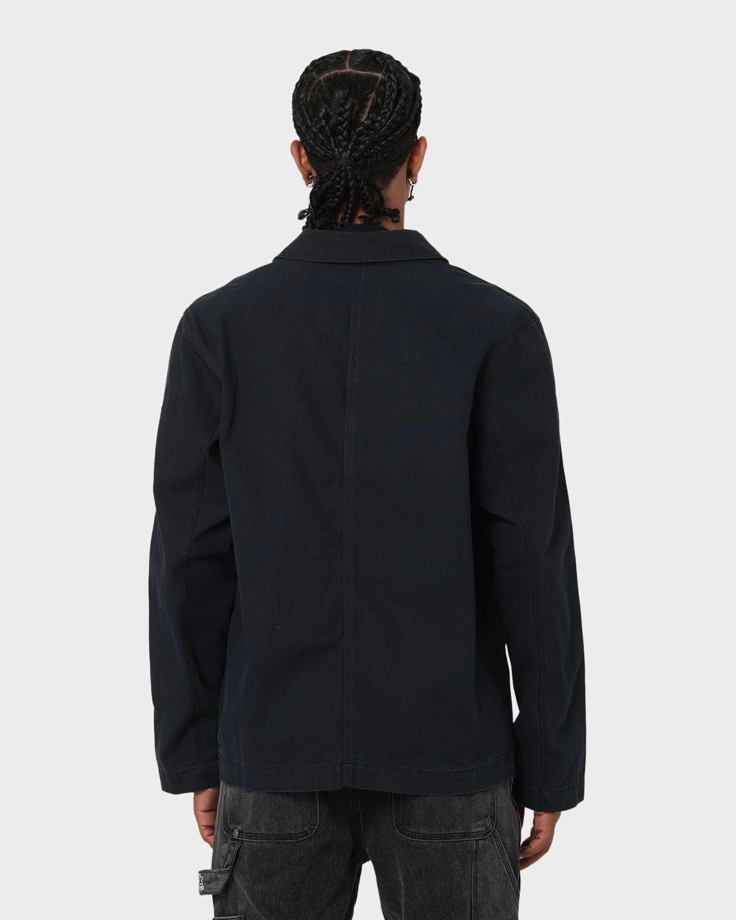 Nike Nike Life Unlined Chore Jacket Black/White Fashionable Shield Cozy Core