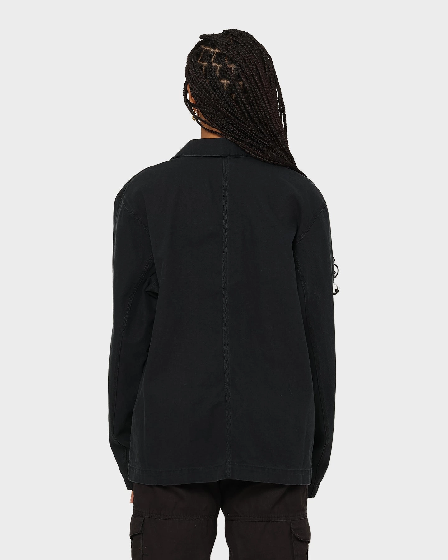AdjustableHood Nike Nike Life Unlined Chore Jacket Black/White