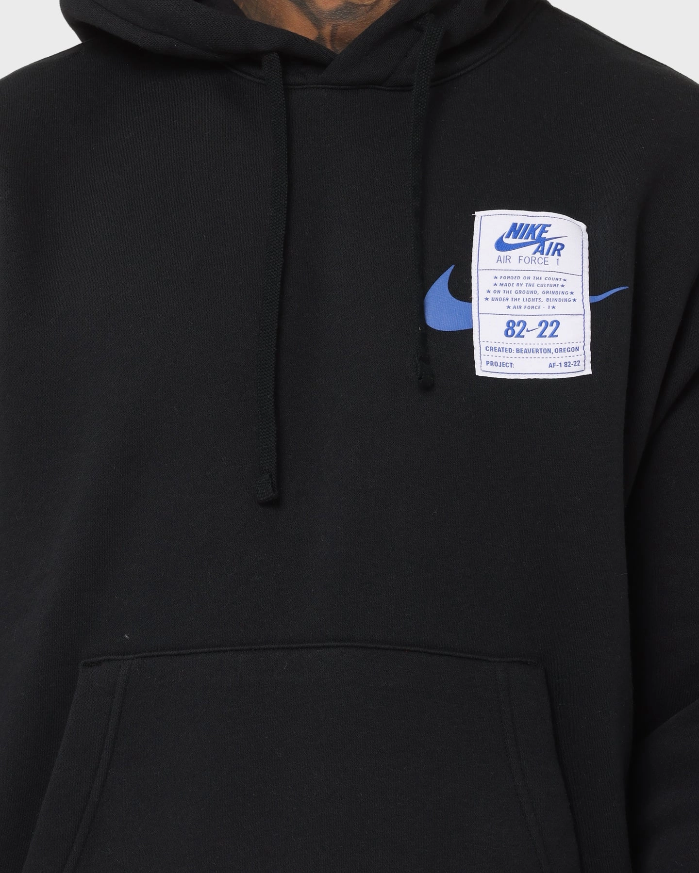 Breathable mesh lining Nike Nike Sportswear AF1 Open Hoodie Black
