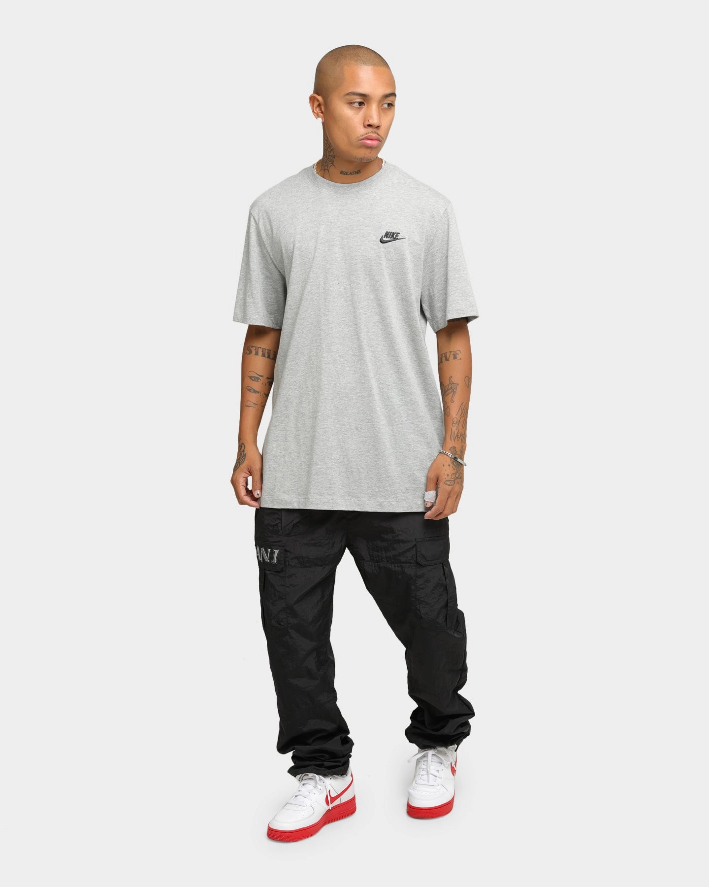 Classic Comfort High Density Knit Nike Nike Sportswear Club T-Shirt Dark Grey Heather