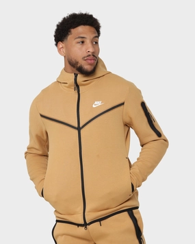 Nike Nike Sportswear Tech Fleece Full Zip Hoodie Elemental Gold Double Layer Design