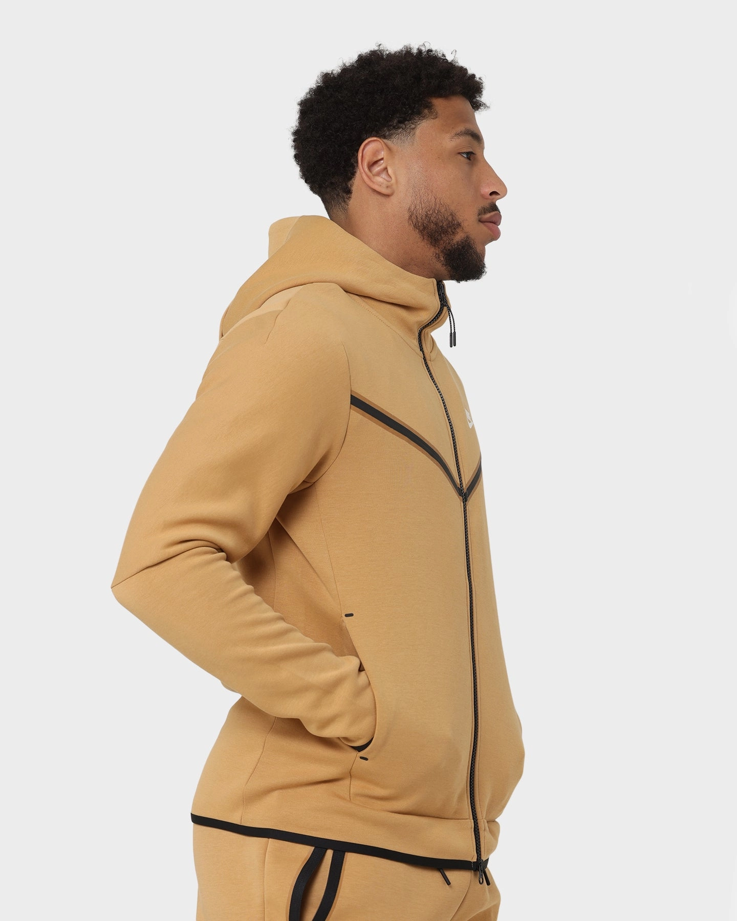 Nike Nike Sportswear Tech Fleece Full Zip Hoodie Elemental Gold Dual Layer Ventilation