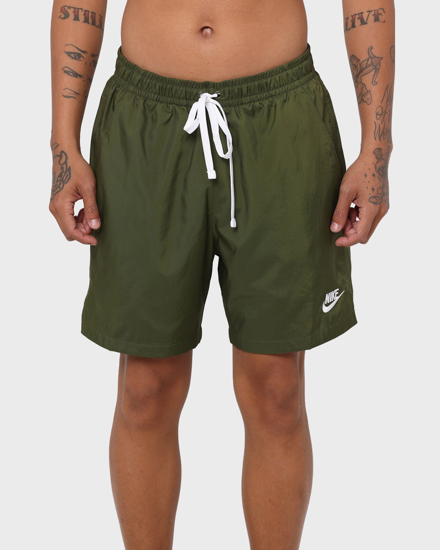 Airflow channels AntiSnagTechnology Nike Nike Sportswear Woven Lined Shorts Rough Green/White