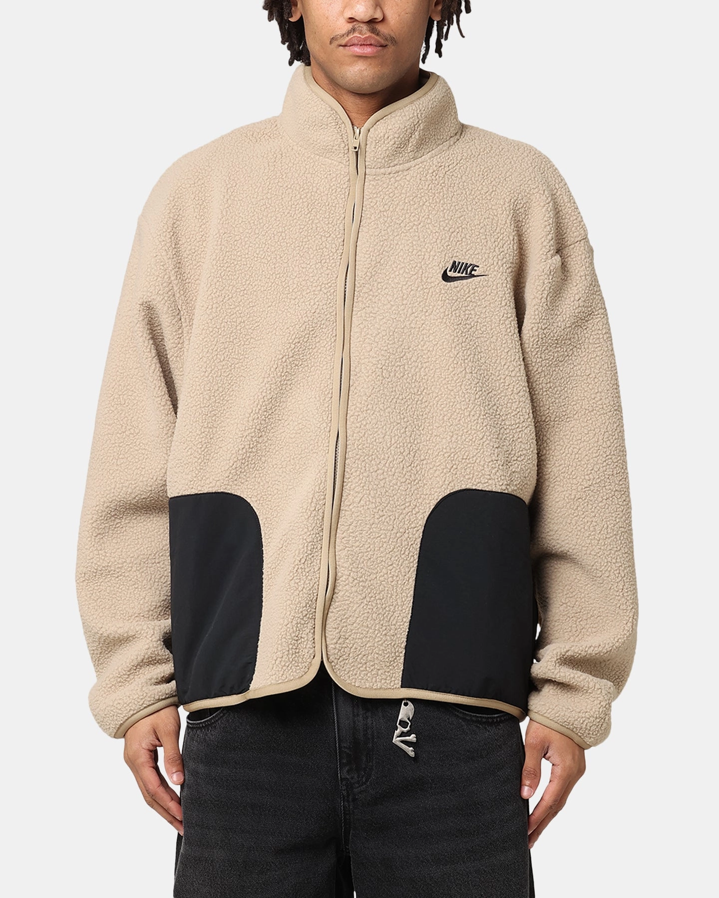 Demonstrate Nike Sherpa Winter Jacket Khaki/Black