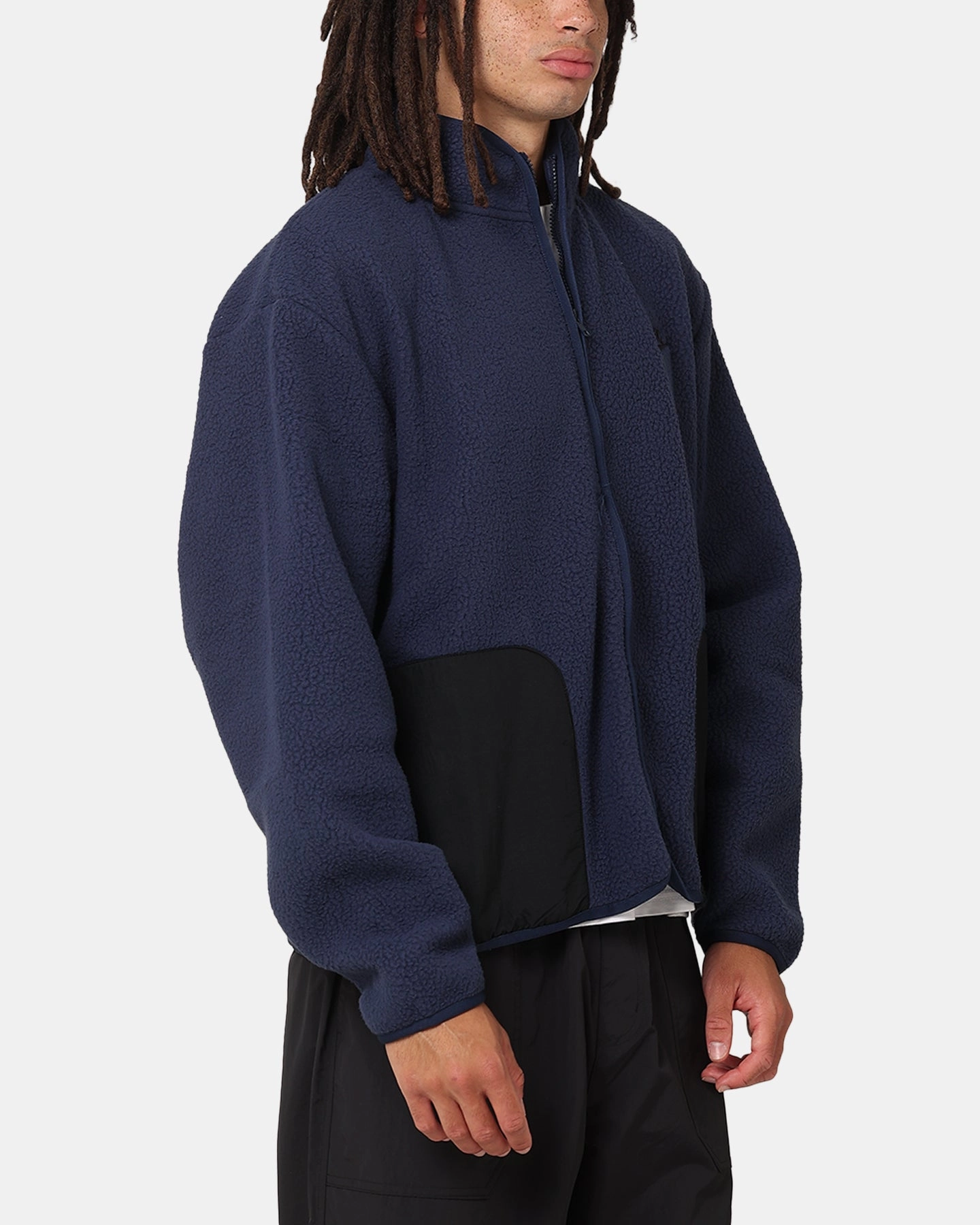 Nike Sherpa Winter Jacket Midnight Navy/Black Warm Leather