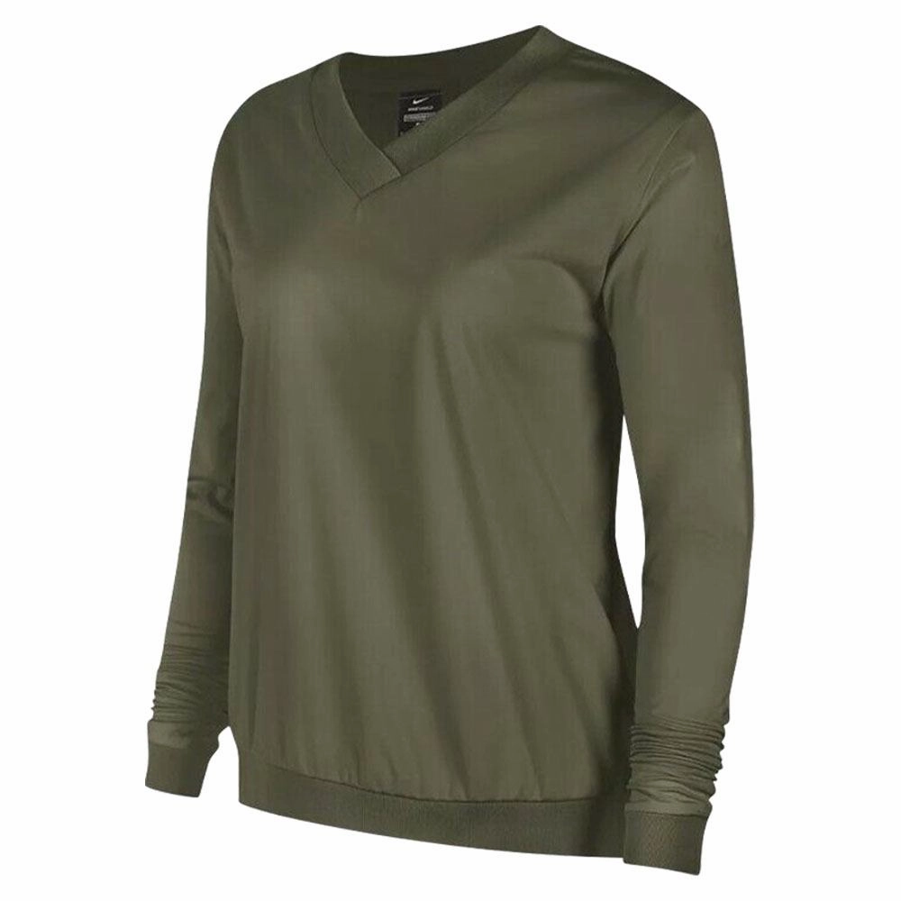 Nike Shield Fairway Windshirt Golf Sweater Medium Olive - FW20 Women Trendy Feel Adjustable Cuff Design