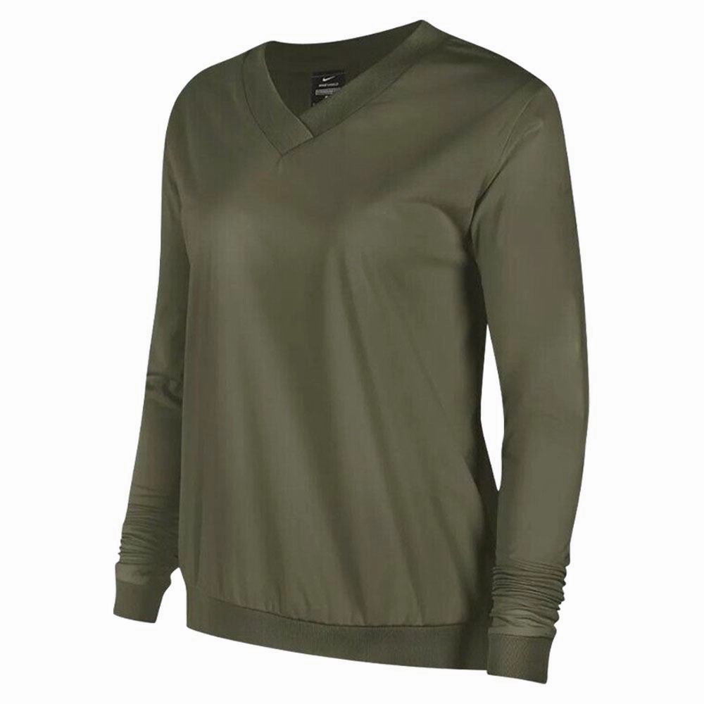 Mesh Venting Fire Retardant Treated Fabric Nike Shield Fairway Windshirt Golf Sweater Medium Olive - FW20 Women