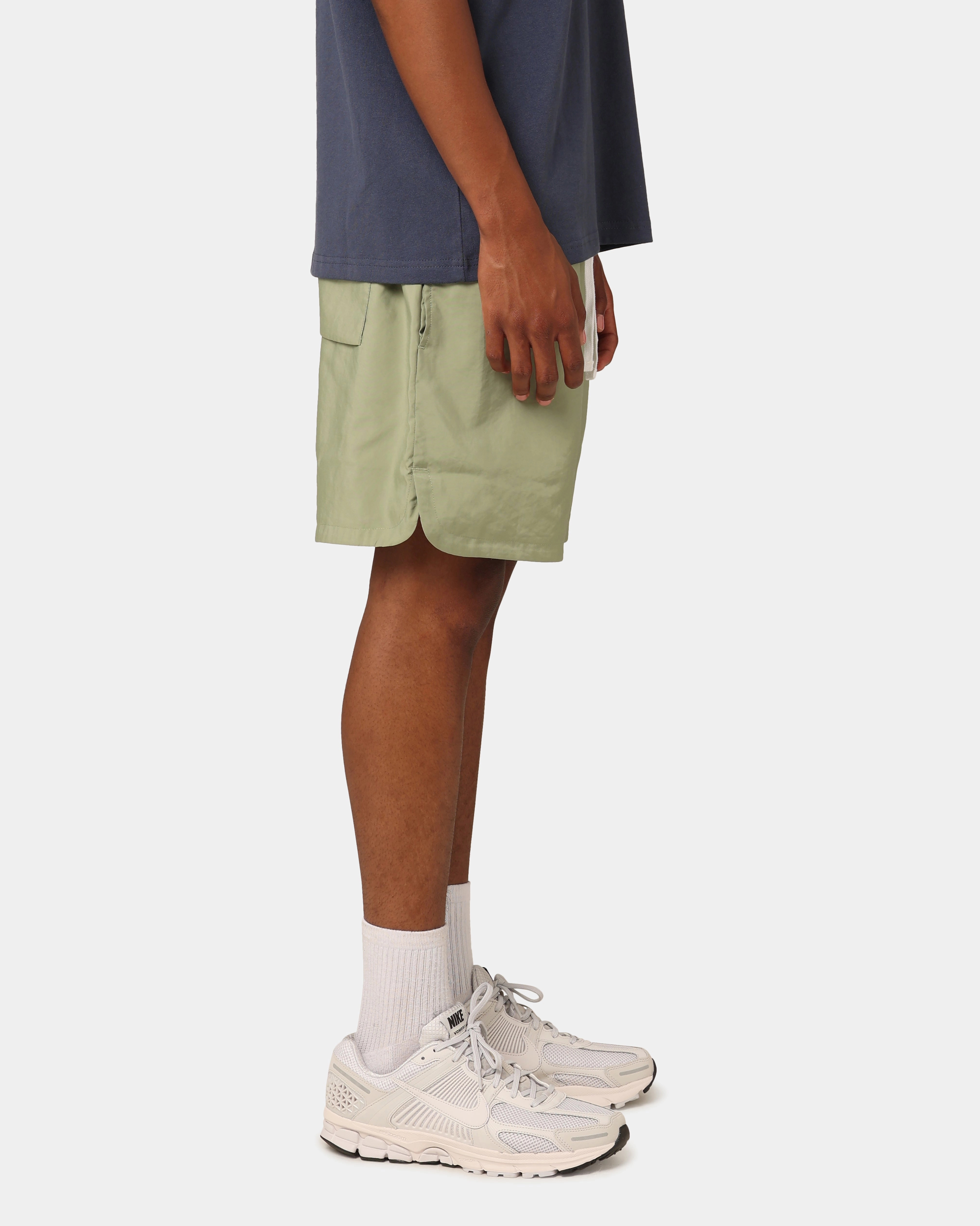 Clean Fabric Nike Sports Essentials Club Woven Lined Flow Shorts Oil Green/White