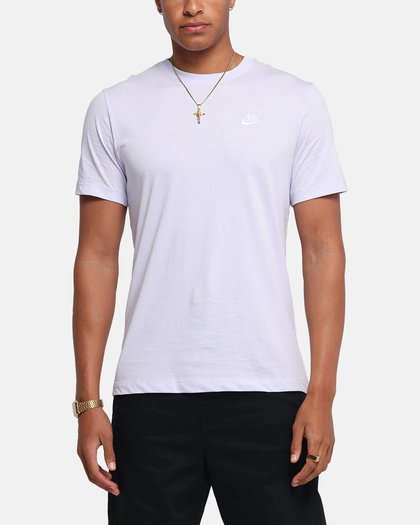 Nike Sportswear Club T-Shirt Amethyst Festival wear Sublimation Printed Collar