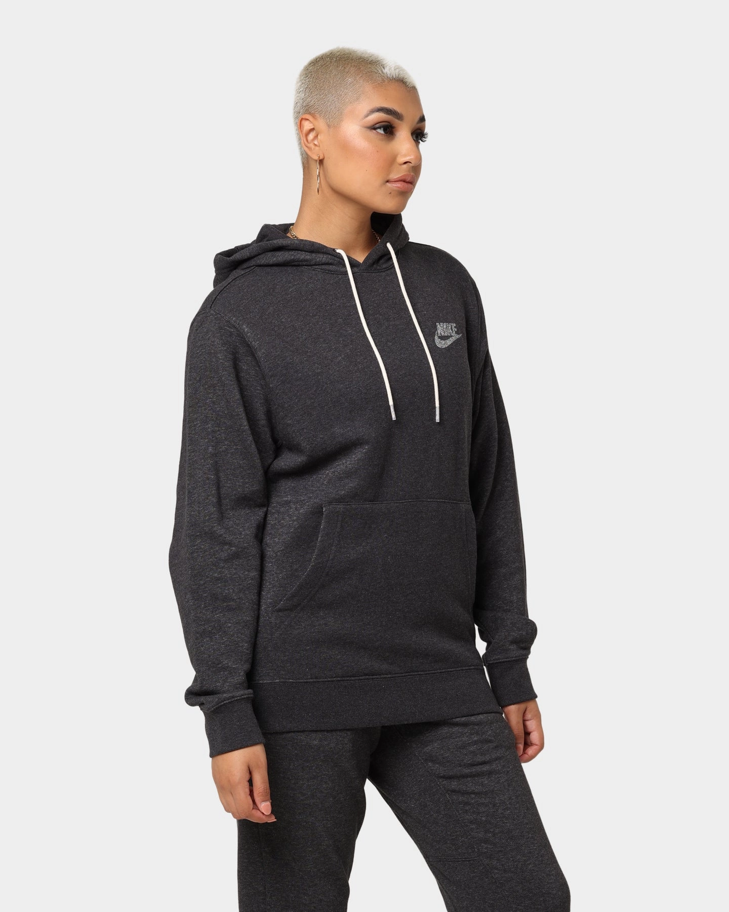 Visualize Nike Sportswear Fleece Pullover Hoodie Black/White
