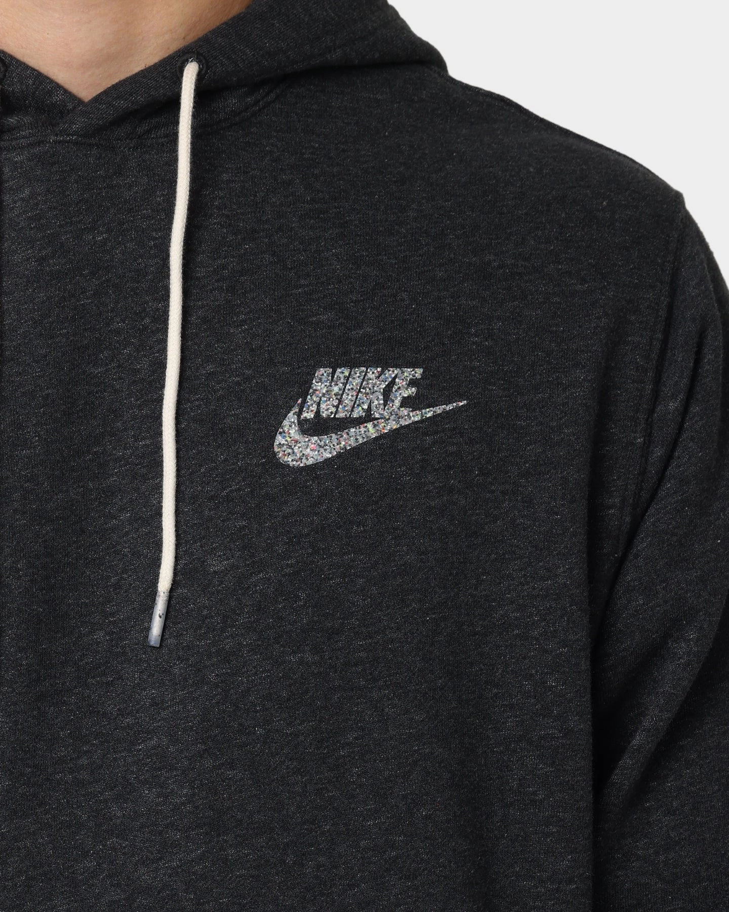 Nike Sportswear Fleece Pullover Hoodie Black/White Premium