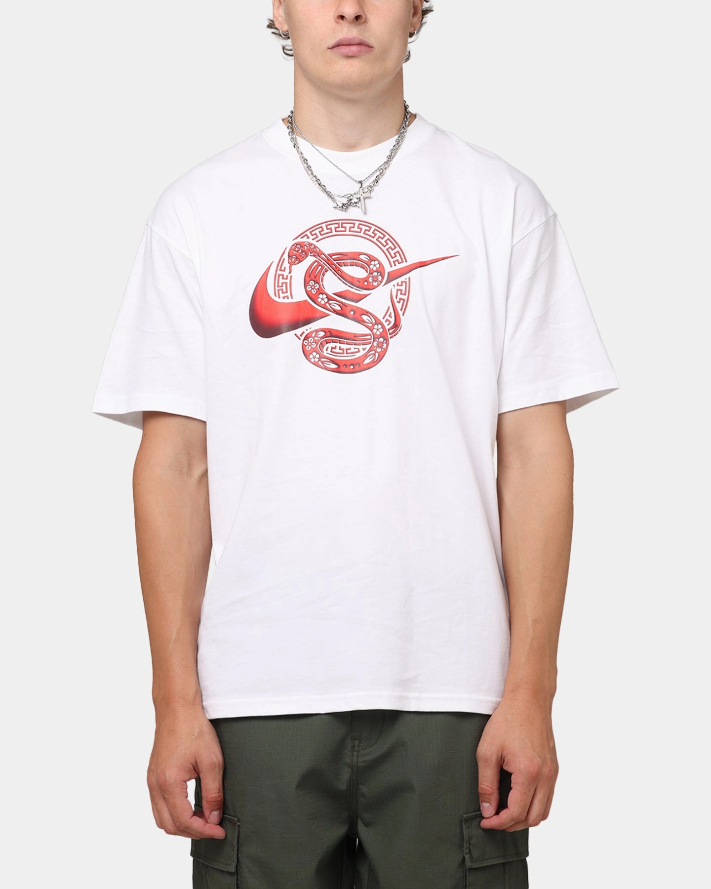 Light Casual Wear No Shrink Technology Nike Sportswear Lunar New Year Max90 T-Shirt White
