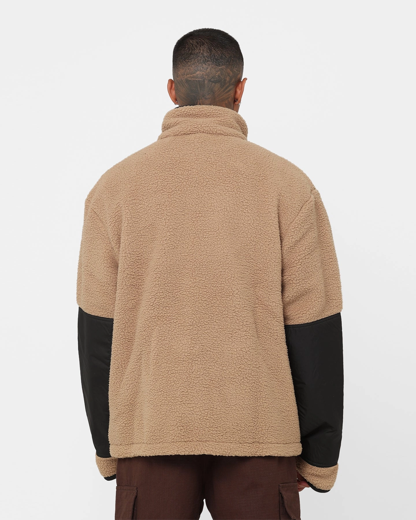 Nike Sportswear Sherpa Jacket Dark Driftwood/Black Articulated Sleeve Cut Price