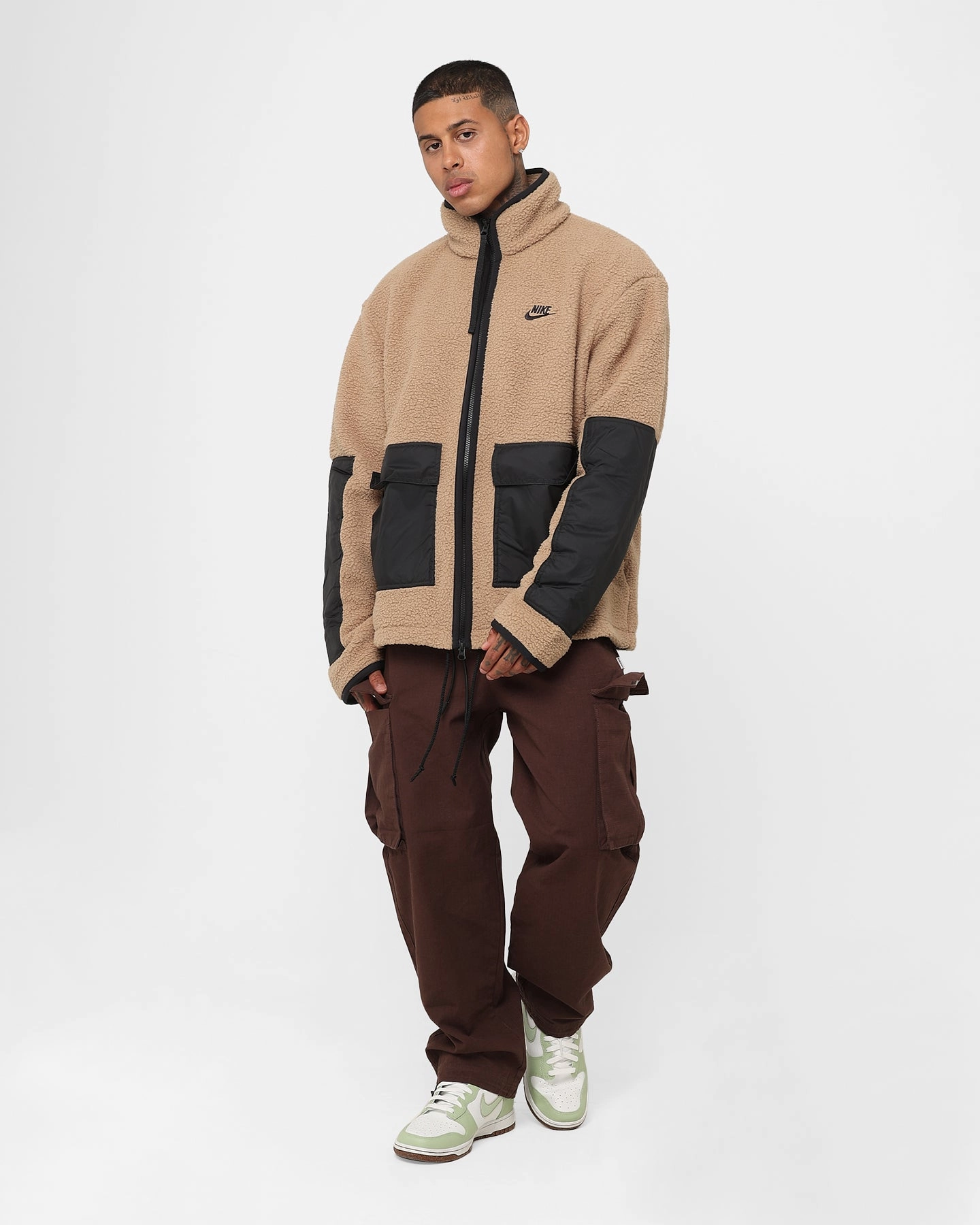 Sports use Nike Sportswear Sherpa Jacket Dark Driftwood/Black