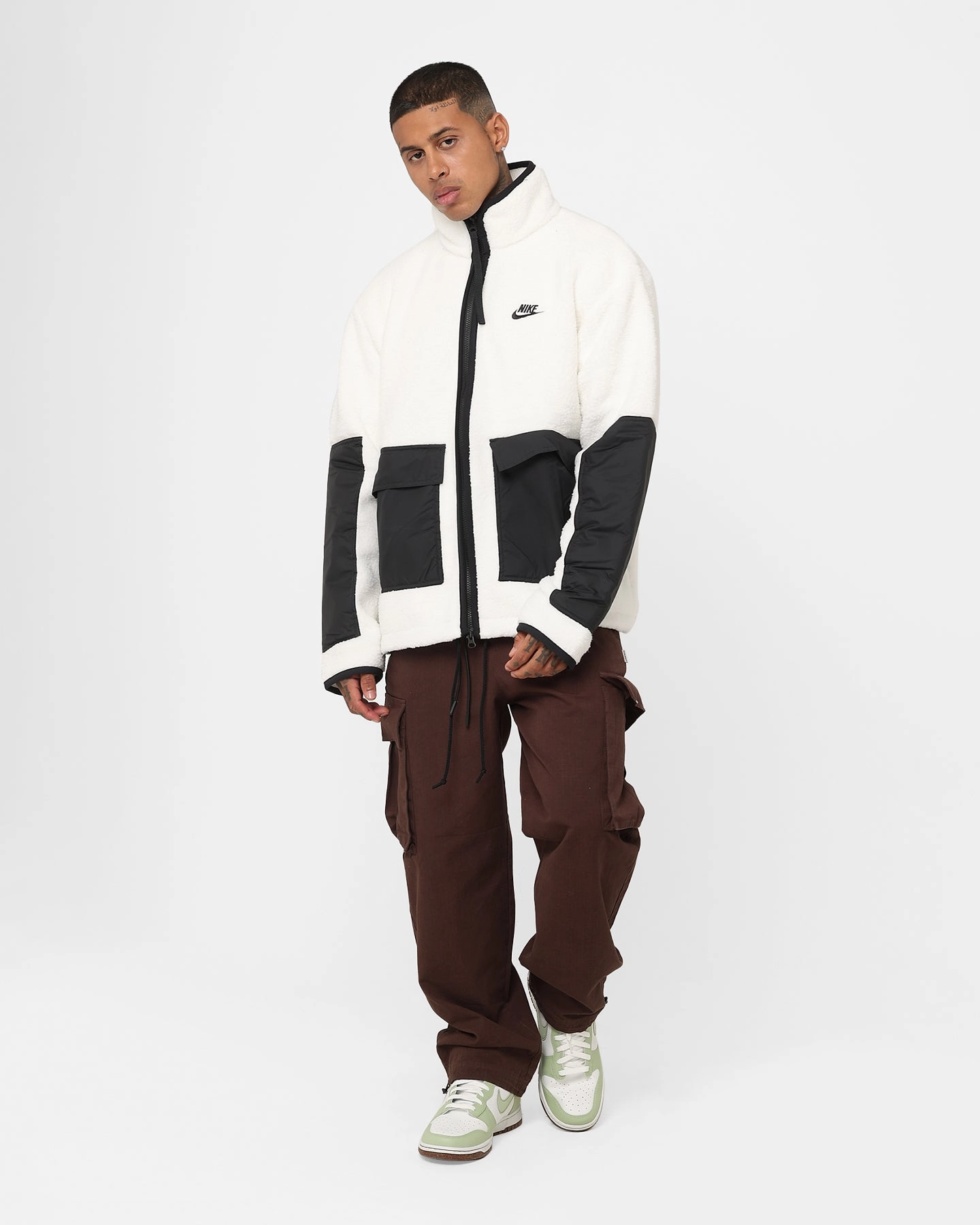Nike Sportswear Sherpa Jacket Sail/Black/Black hunting Goggles