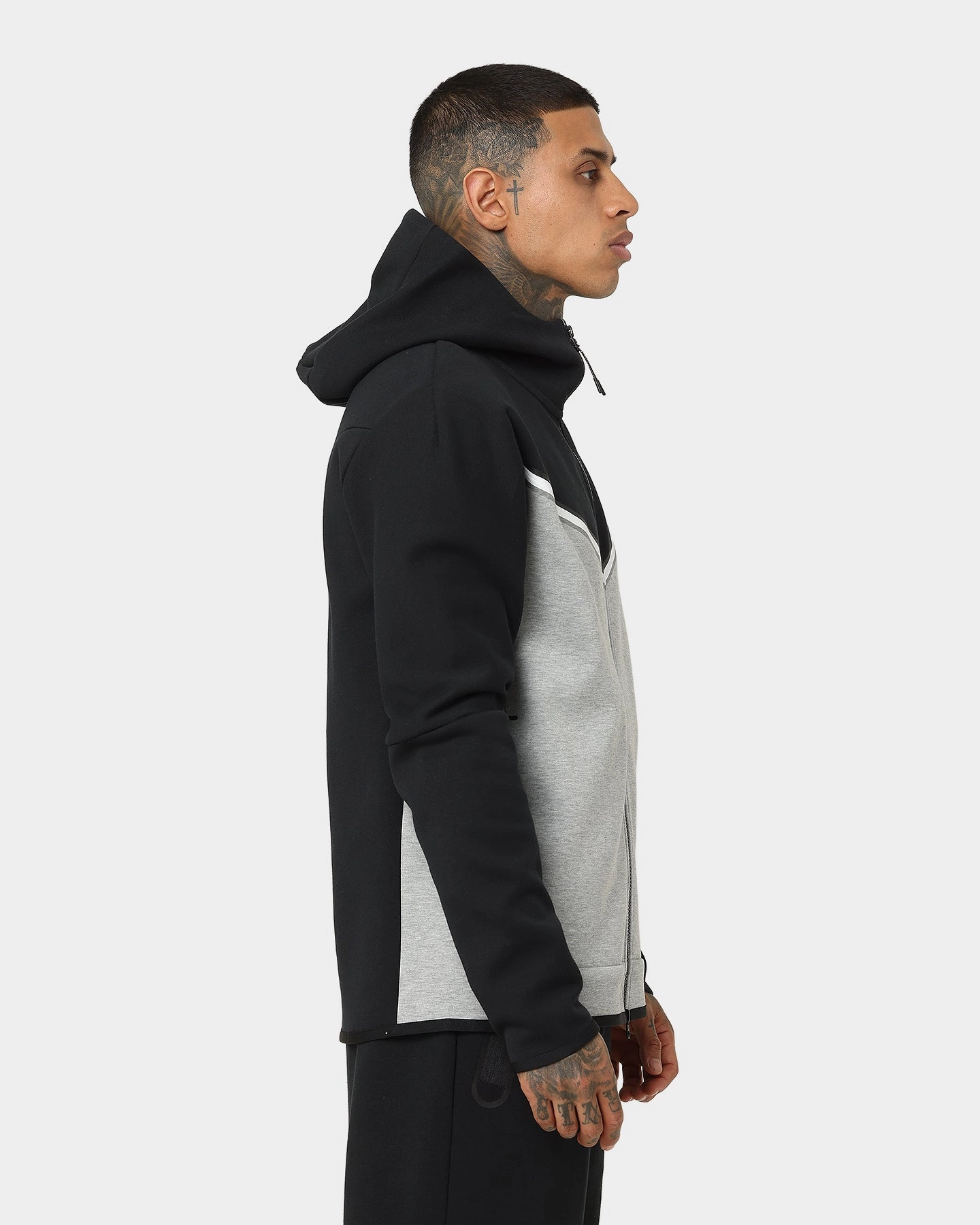 Nike Sportswear Tech Fleece Full-Zip Hoodie Black/Dark Grey Heather Cool Weather Layer