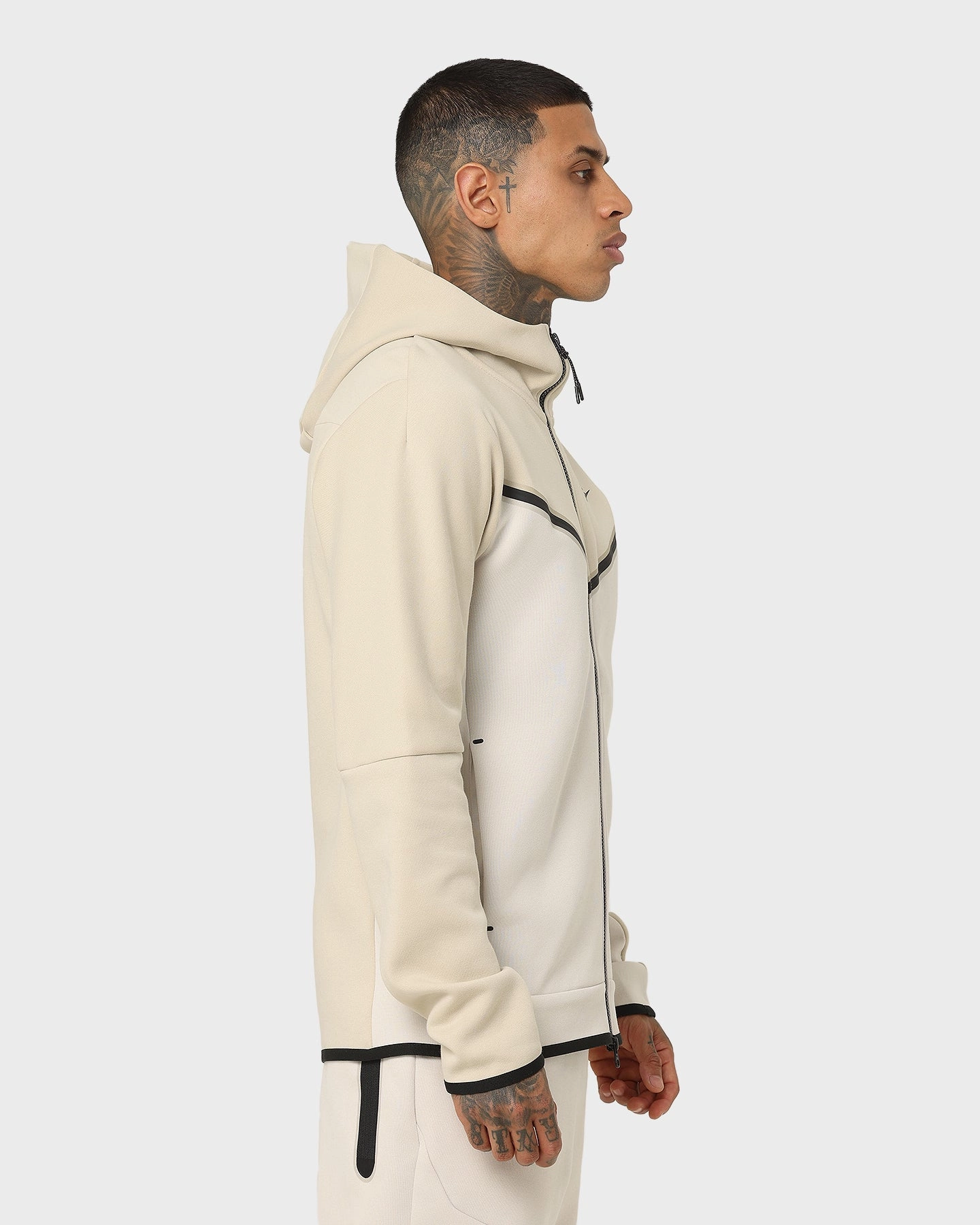 Noise Reduced Fabric Schedule Nike Sportswear Tech Fleece Full Zip Hoodie Rattan