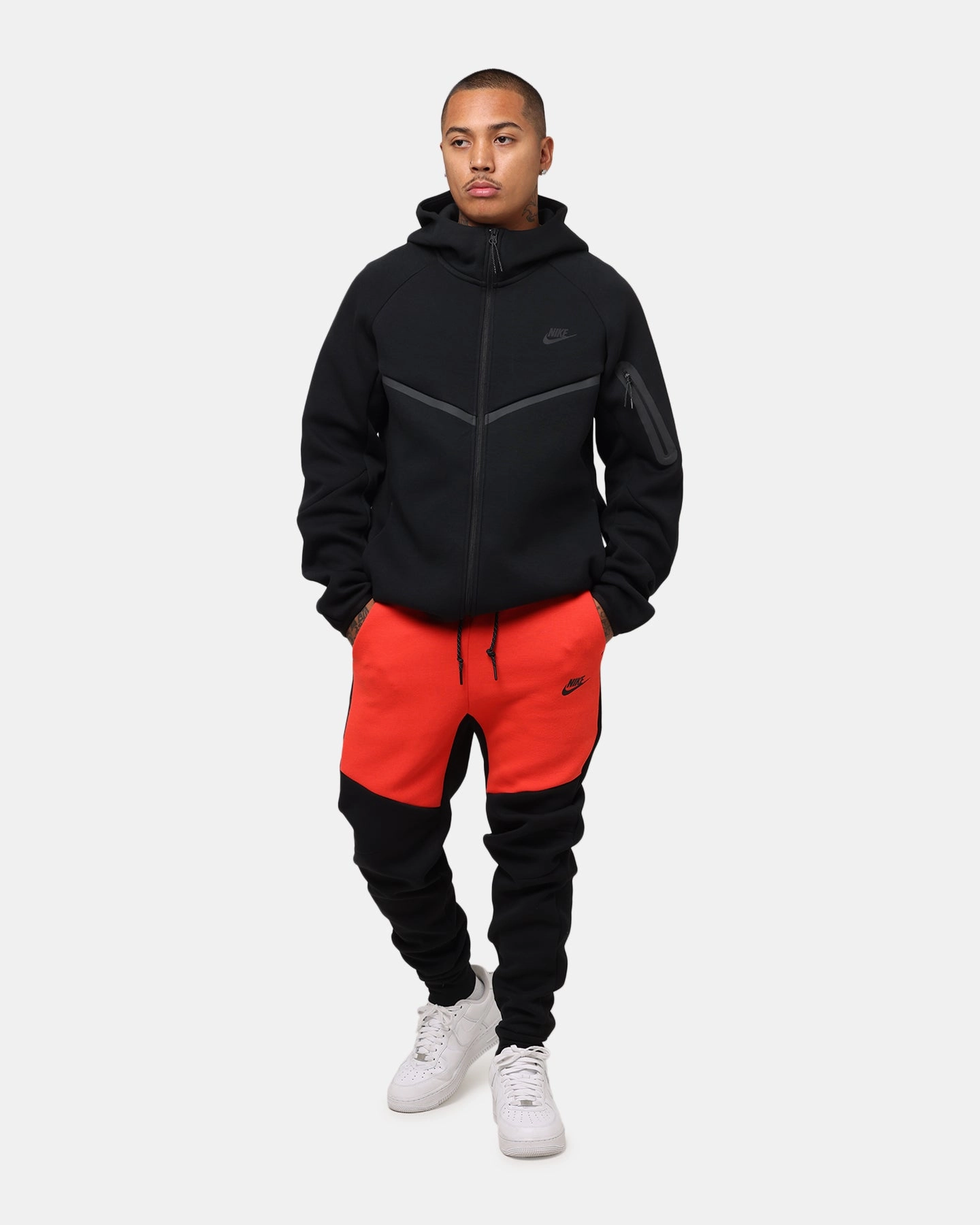 Nike Sportswear Tech Fleece Windrunner Jacket Black/Black explosion - resistance test passed Fast - Moving