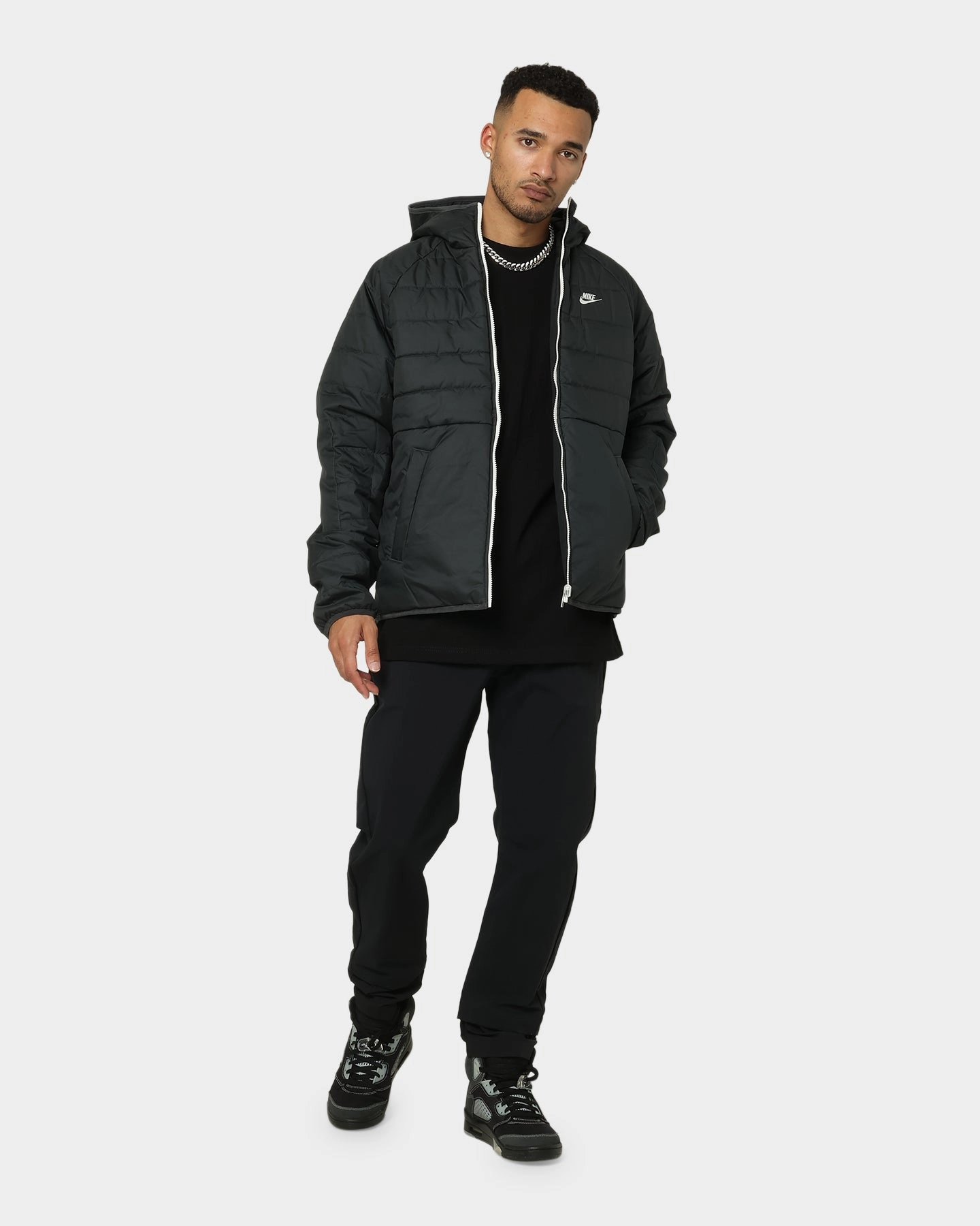 Nike Sportswear Therma-FIT Legacy Reversible Hooded Jacket Black/Dark Smoke Evaluation