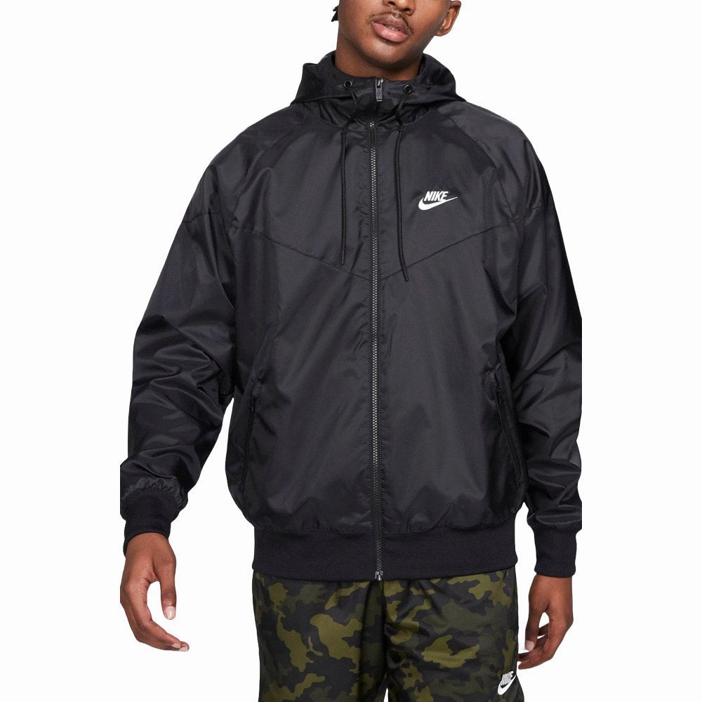 Nike Sportswear Windrunner Golf Jacket Black/White - FA25 Men High Collar Structure