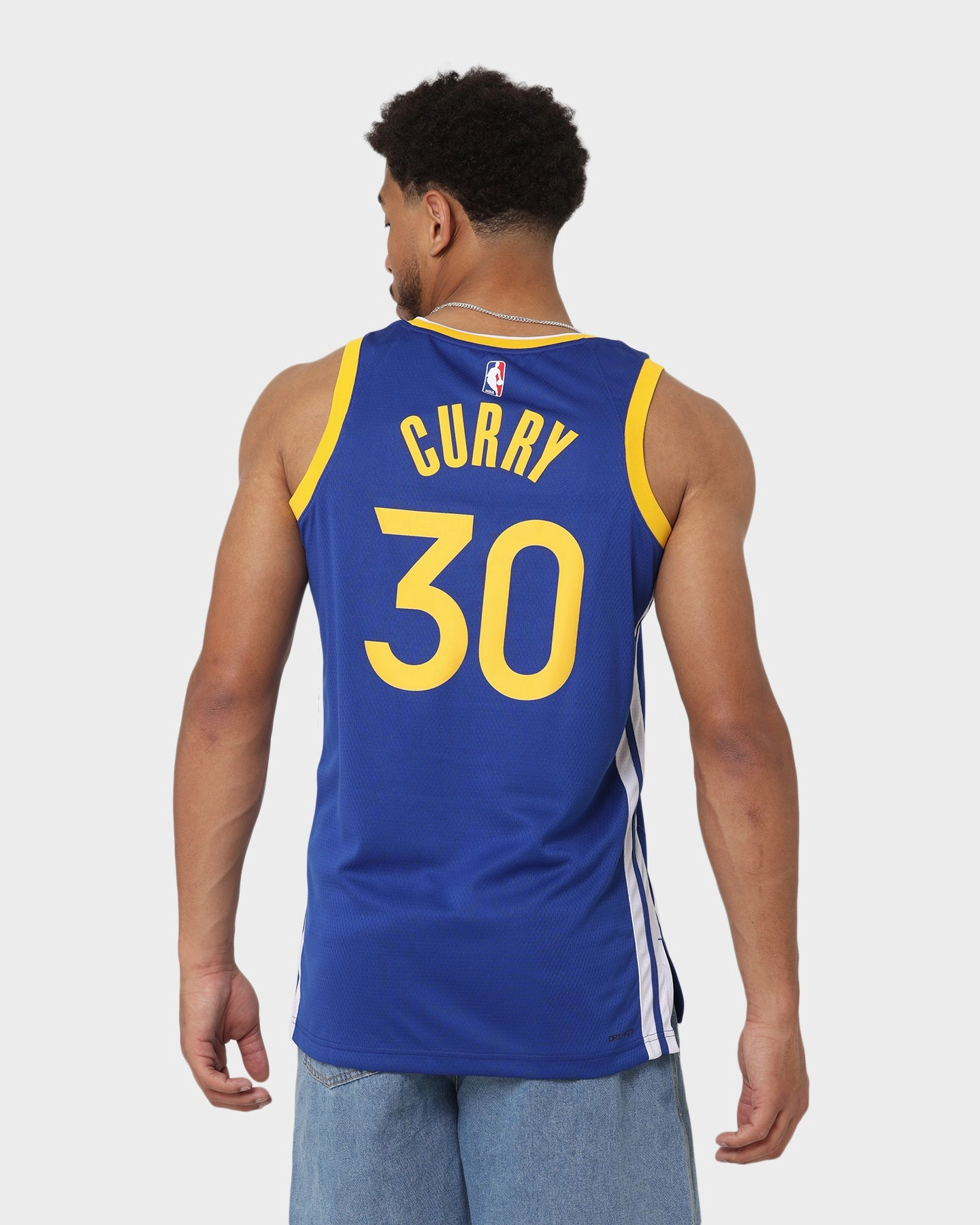 Nike Stephen Curry San Francisco Golden State Warriors #30 Icon Edition 2022/23 Nike Dri-FIT NBA Swingman Jersey Rush Blue Wrinkle Free Travel Fabric