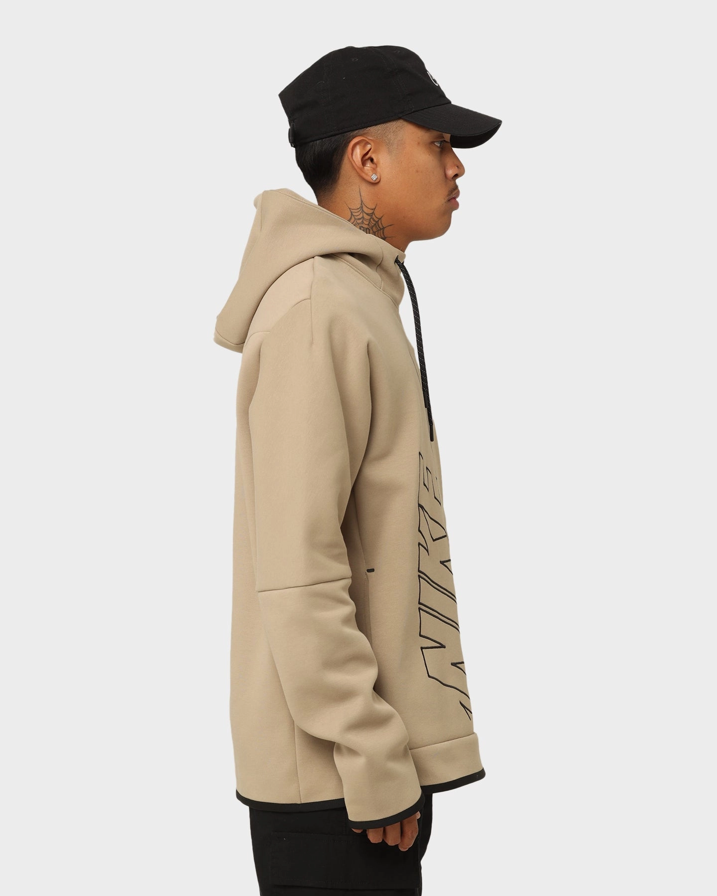 Nike Tech Fleece Graphic Pullover Hoodie Khaki/Khaki Stretchable Sleepwear