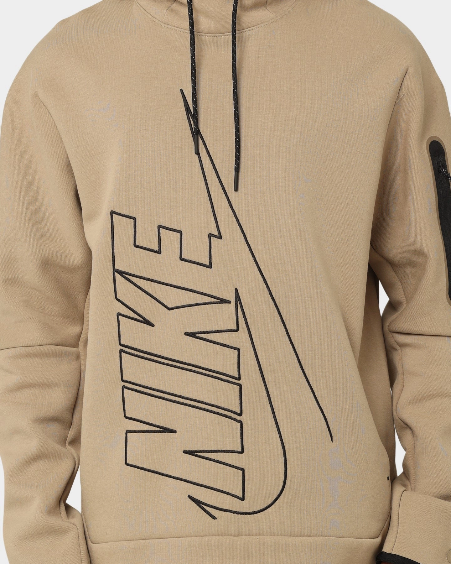 Nike Tech Fleece Graphic Pullover Hoodie Khaki/Khaki Layer Base