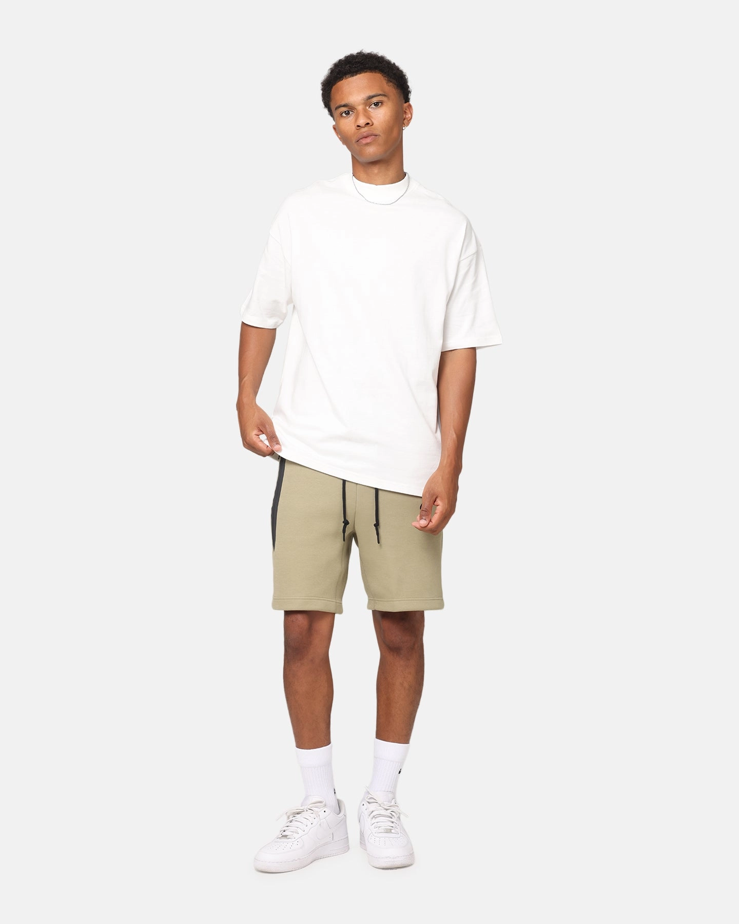 Nike Tech Fleece Shorts Neutral Olive No Slip Waistband