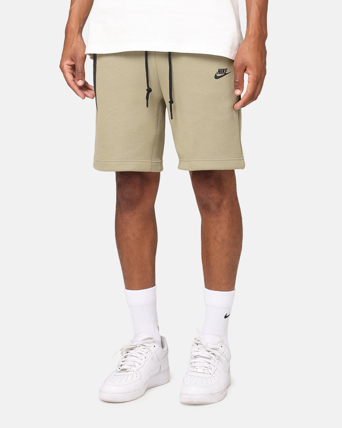 Nike Tech Fleece Shorts Neutral Olive loafers Water Repellent Coating