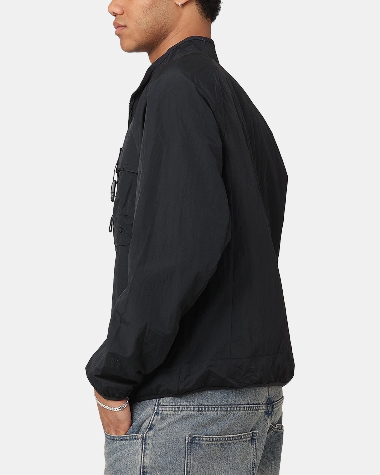Nike Tech Woven Jacket Black/Black Adjustable Hood Strategy