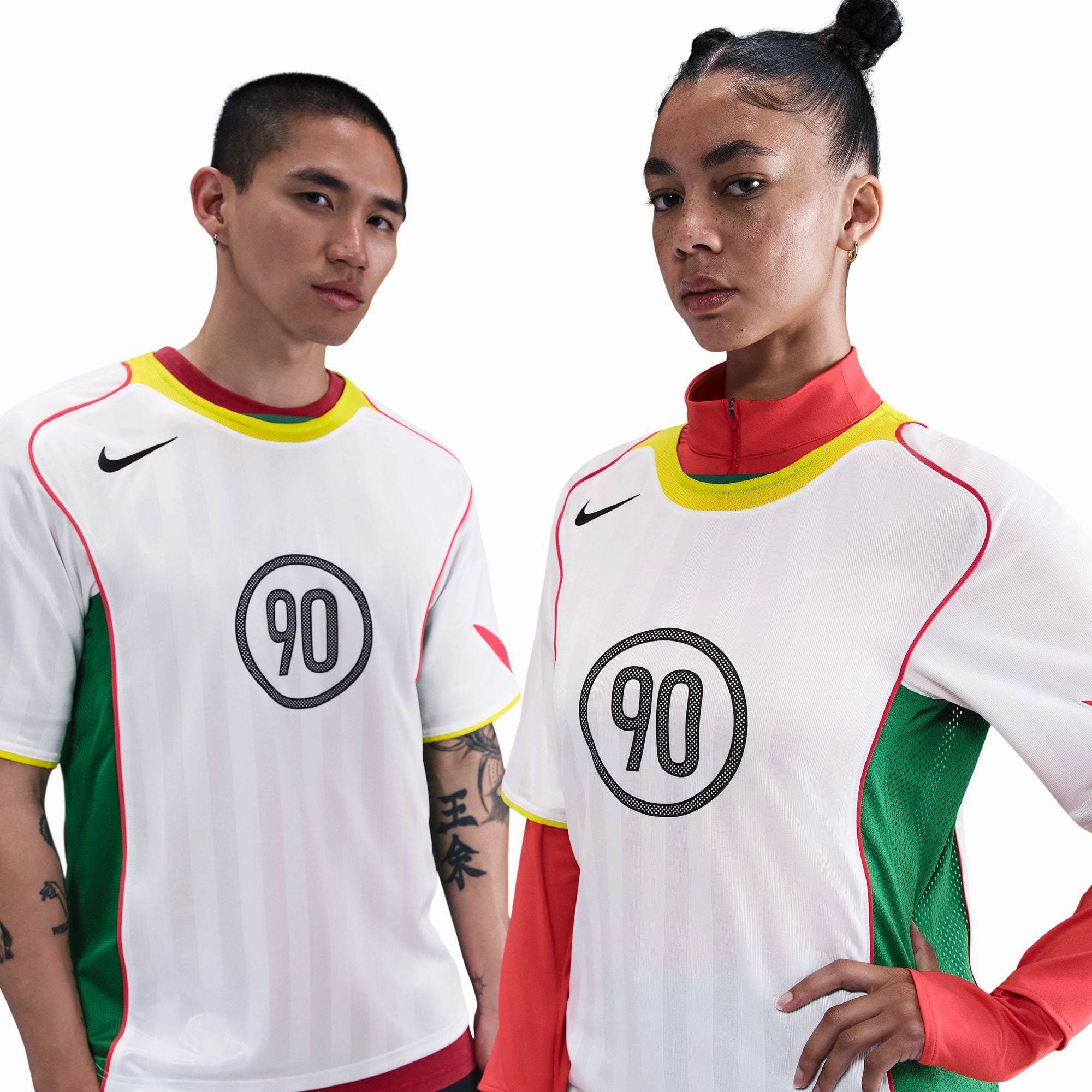 Nike Total 90 Dri-FIT Soccer Jersey 'White' Long Sleeve Premium Pima Cotton