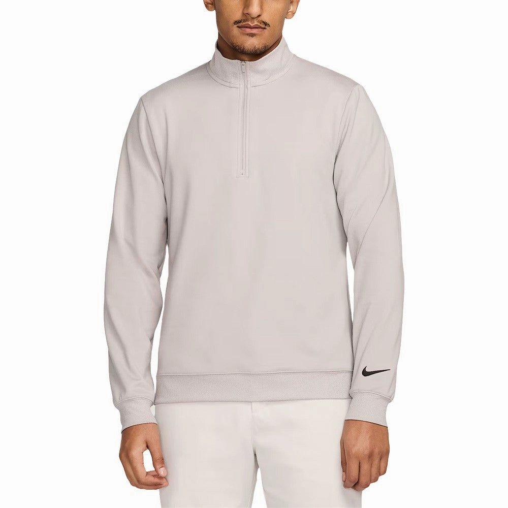 Modular Layering Compatibility Micro Perforated Panels Nike Tour 1/2 Zip Golf Pullover Gray/Black - FA25 Men