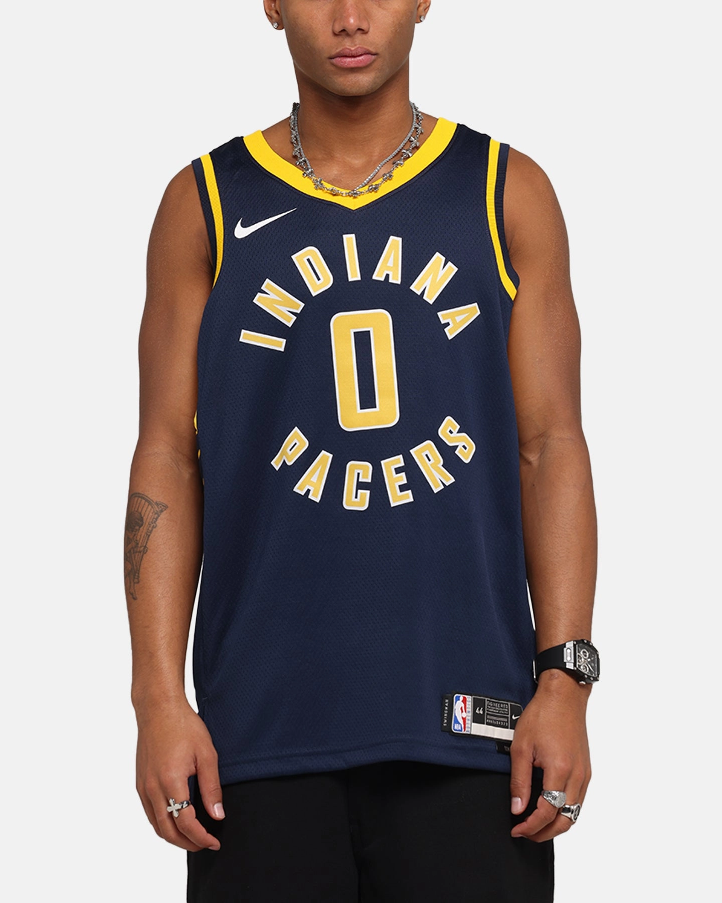 Nike Tyrese Haliburton Indiana Pacers #0 Icon Edition 2022/23 Nike Dri-Fit NBA Swingman Jersey College Navy Flexible Design Non Restrictive Cuffs