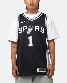 Fade Resistant Dye Nike Victor Wembanyama San Antonio Spurs #1 Icon Edition 2022/23 Nike Dri-Fit NBA Swingman Jersey Black