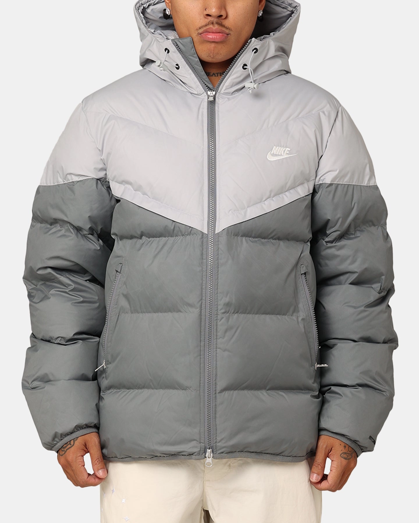 Shelf Daily Wear Nike Windrunner PrimaLoft? Storm-FIT Hooded Puffer Jacket Light Smoke Grey