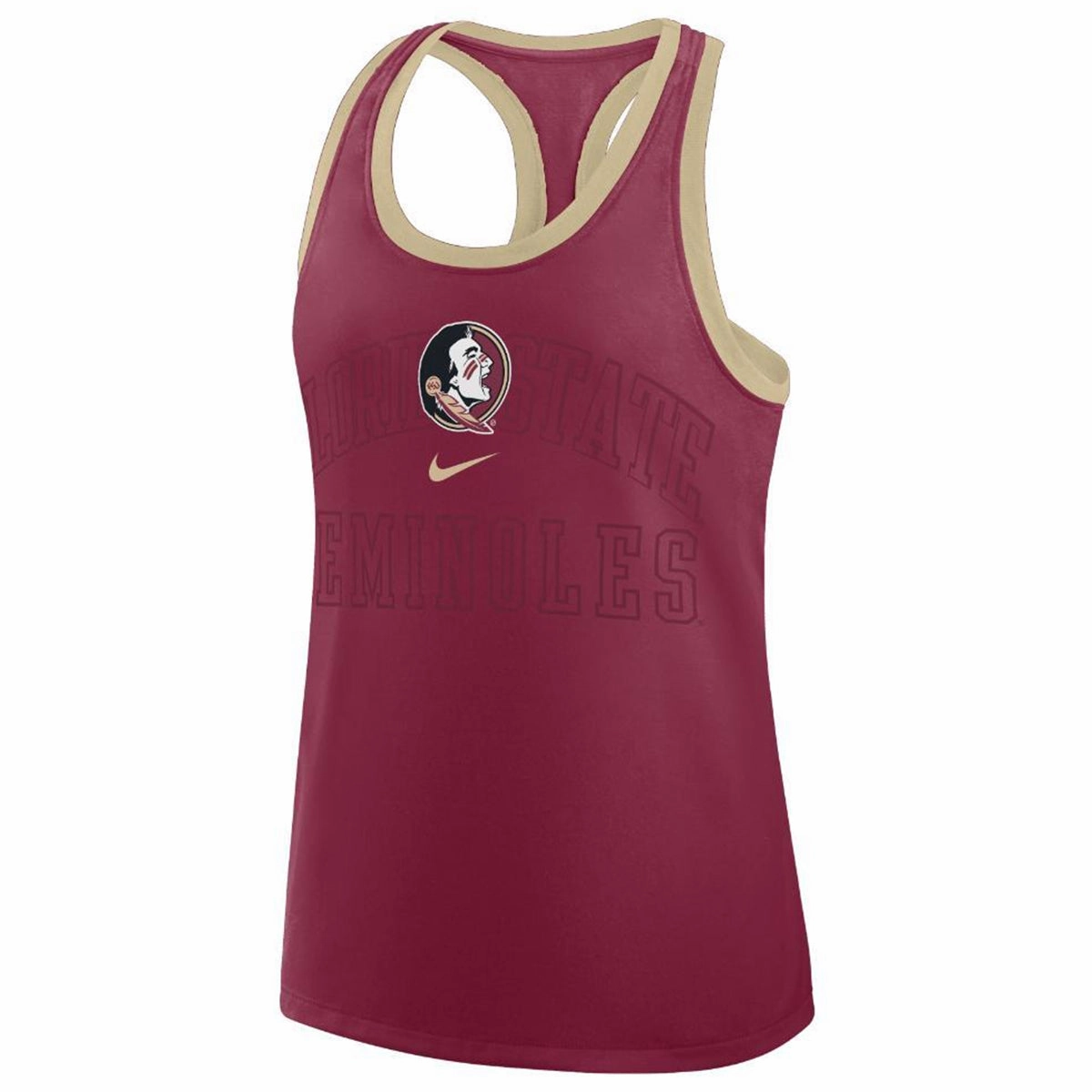 Nike Women's Seminole Logo/Florida State Seminoles Shadow Graphic Tri-blend Racerback Tank - Garnet Everyday Fresh